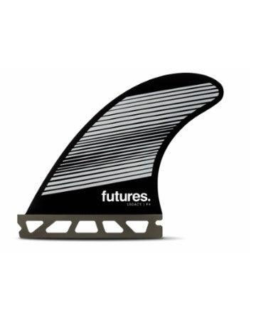 Futures Fins F6 Legacy Tri-Fin Set- Gray/White - Fiberglass Source
