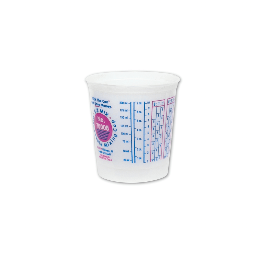 Plastic Multi-Measure Mixing Cup 8oz - Fiberglass Source