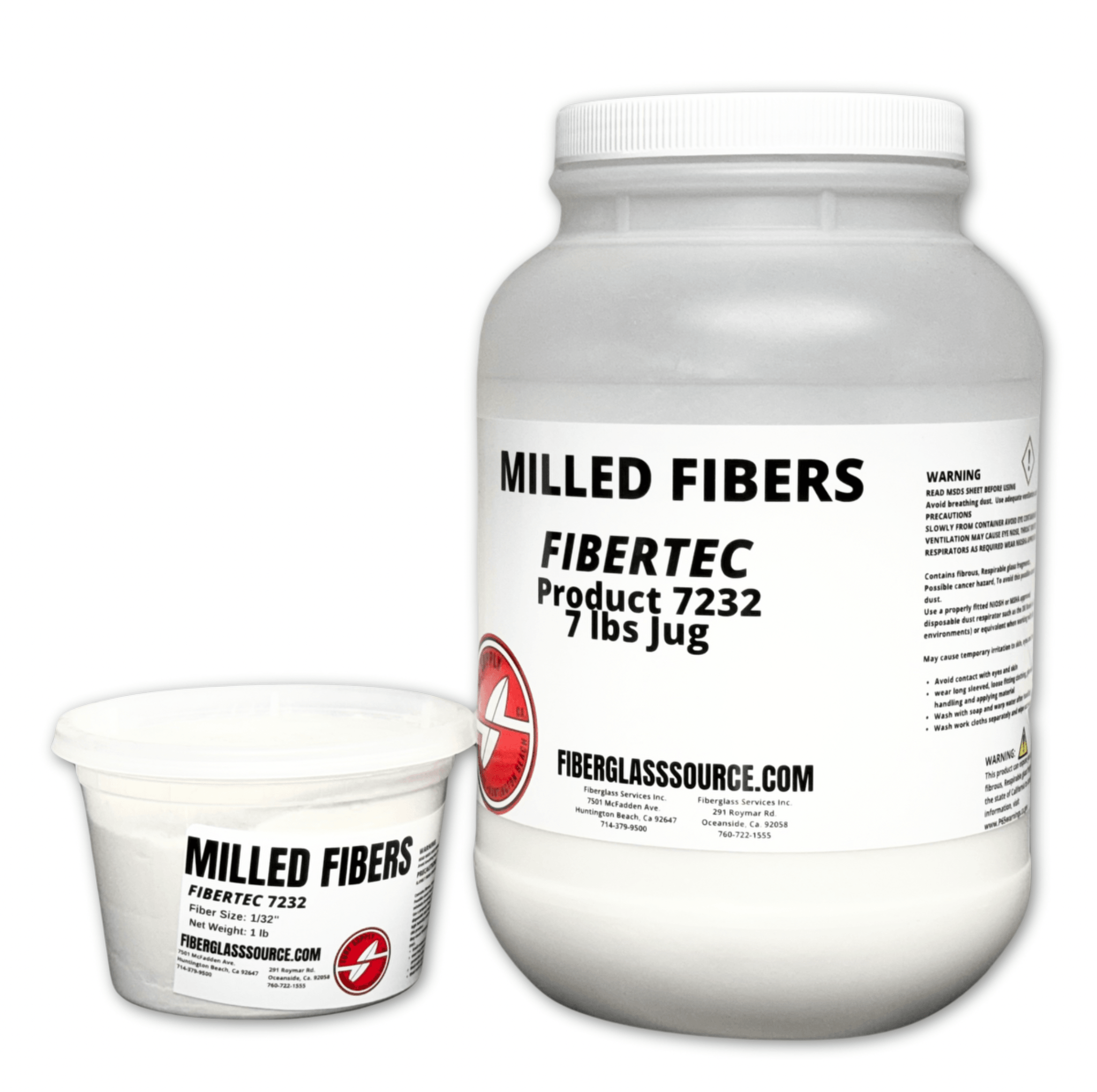 Fiberglass Milled Fibers 1/32