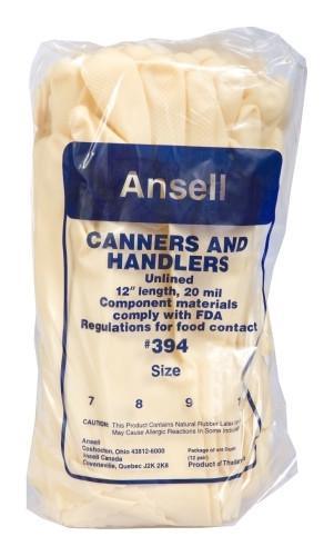 12 PAIRS BAG ANSELL 394 Chemical Resistant Gloves, 20 MIL-12" Long YELLOW