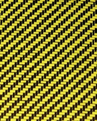 Twill Weave Carbor Fiber -Yellow Kevlar 50inch wide - Fiberglass Source