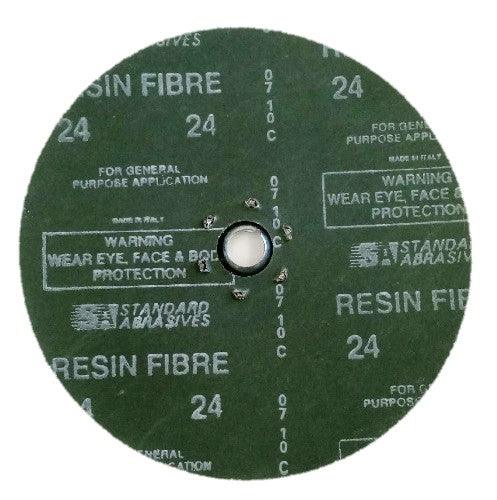 Standard Abrasives Quick Change A/O Resin Fiber Disc 7"x 7/8" - 24 Grit - Fiberglass Source