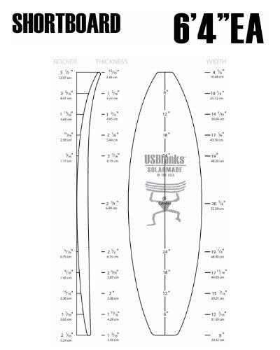 6'4"EA US Blanks - Shortboard Blank - Fiberglass Source